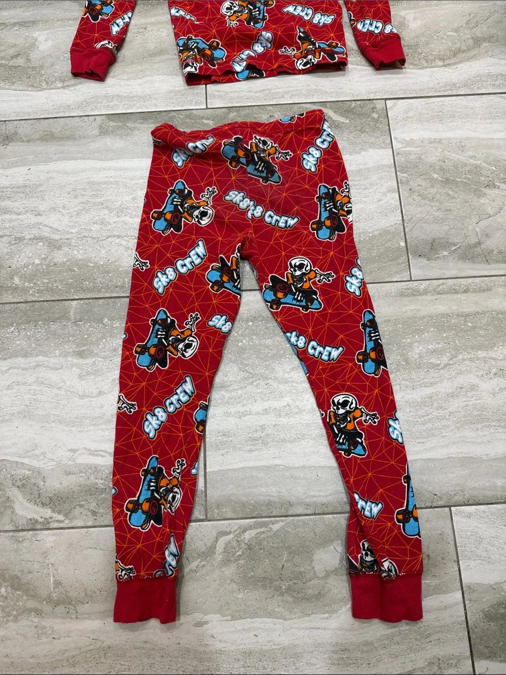 Joe Boxer Red Character Pajama Set with Blue & Black Accents